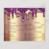 Kapsalon Nagelstylist Gouden Confetti Druppels Flyer (Achterkant)