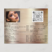 Kapsalon Nagelstylist Prijslijst Roos Flyer (Achterkant)