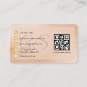 Kapsalon Neutraal Beige QR Code Visitekaartje (Achterkant)