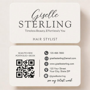 Kapsalon Neutrale QR-code Visitekaartje
