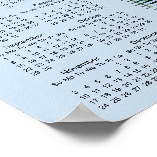 Kapsalon ontwerp 2024 kalenderposter poster (Hoek)