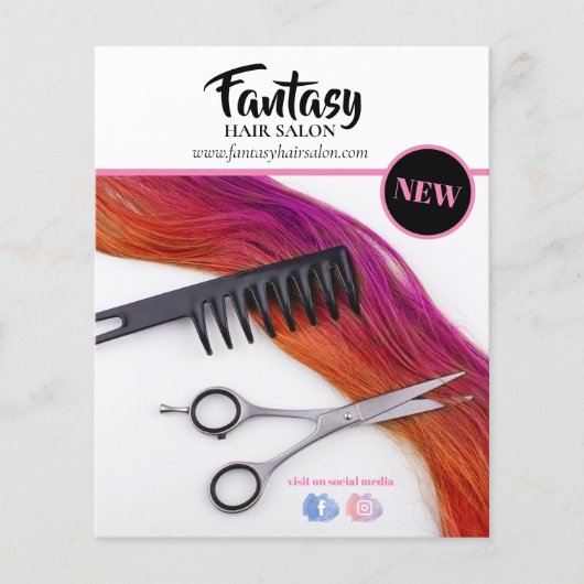 Kapsalon ontwerp flyer (Voorkant)