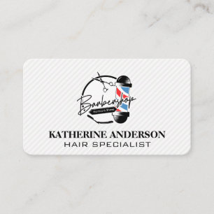 Kapsalon Paal Badge Logo   Knipt Visitekaartje