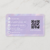 Kapsalon Paarse Pastel QR-code Visitekaartje (Achterkant)