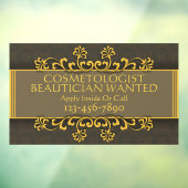 Kapsalon Personaliseer Kapster Schoonheidsspeciali Raamsticker (Vel 3)