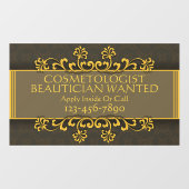 Kapsalon Personaliseer Kapster Schoonheidsspeciali Raamsticker (Vel)