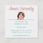  kapsalon personaliseren vierkante visitekaartje (Achterkant)