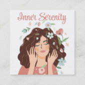  kapsalon personaliseren vierkante visitekaartje (Voorkant)