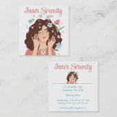  kapsalon personaliseren vierkante visitekaartje (Voorkant / Achterkant)