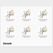 Kapsalon Persoonlijke Kapsalon Vierkante Sticker (Vel)