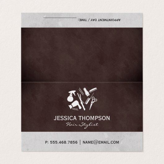 Kapsalon Professioneel Visitekaartje (Buitenkant ongevouwen)