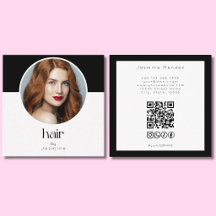 Kapsalon QR-code foto zwart wit vierkant