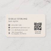Kapsalon QR-code Visitekaartje (Achterkant)