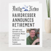 Kapsalon Retirement Kaart om te personaliseren (Voorkant)