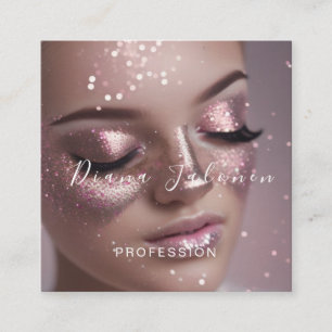 Kapsalon Rose DripGlitter Kapper Schaar Vierkante Visitekaartje