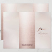 Kapsalon Roze Goud Drievoud Brochure (Voorkant / Achterkant)