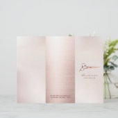 Kapsalon Roze Goud Drievoudige Brochure (Staand voorkant)