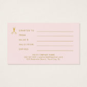  kapsalon roze marine cadeaubon visitekaartje (Achterkant)