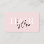 Kapsalon Roze QR-code Visitekaartje (Voorkant)