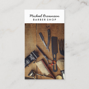 Kapsalon Rustic Hout hipster Visitekaartje