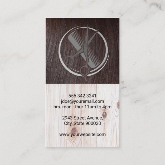 Kapsalon | Salonlogo Visitekaartje (Achterkant)