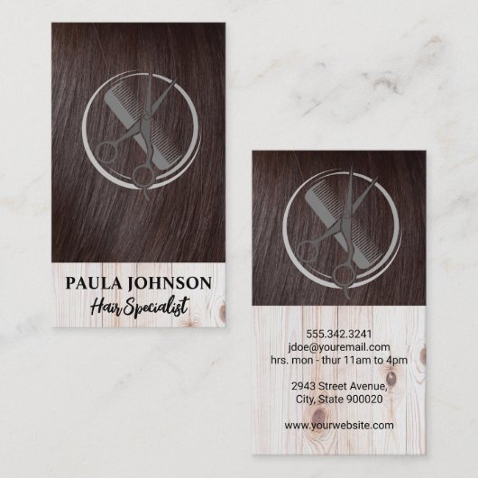 Kapsalon | Salonlogo Visitekaartje (Voorkant / Achterkant)
