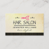 Kapsalon-schaar Houten Afwerking Visitekaartje (Voorkant)
