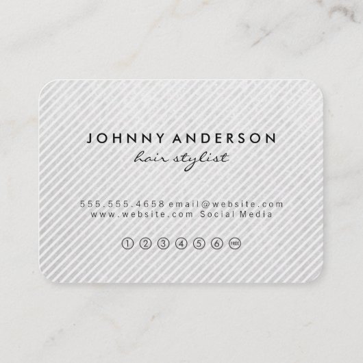 Kapsalon Schaar Icoon Loyaliteit Klantenkaartje (Achterkant)