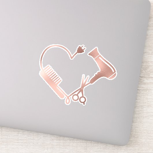 Kapsalon scharen kapper sticker (Detail)