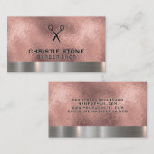 Kapsalon Scharen Rose Goud Folie Metallic Trim Visitekaartje (Voorkant / Achterkant)