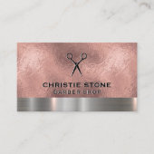 Kapsalon Scharen Rose Goud Folie Metallic Trim Visitekaartje (Voorkant)