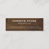 Kapsalon Scharen Rustiek Hout Mini Visitekaartje (Achterkant)