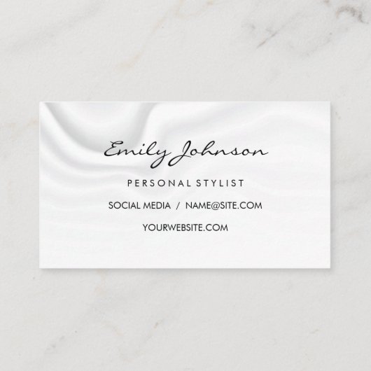 Kapsalon Scharen | Zijden Draperie Achtergrond Visitekaartje (Achterkant)