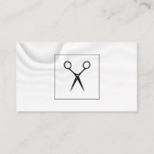 Kapsalon Scharen | Zijden Draperie Achtergrond Visitekaartje (Voorkant)