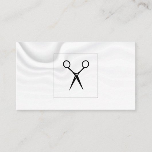 Kapsalon Scharen | Zijden Draperie Achtergrond Visitekaartje (Voorkant)