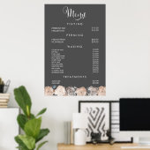 Kapsalon Schoonheidssalon Kapper Menu Prijs Poster (Thuiskantoor)