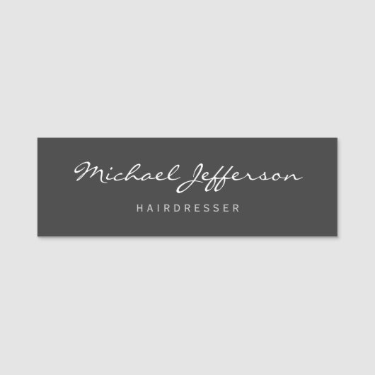 Kapsalon Script Professional Visitekaartje Naamplaatje (Voorkant)