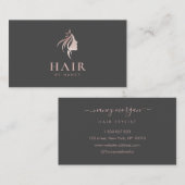 Kapsalon script typografie Roze Goud Glitter Visitekaartje (Voorkant / Achterkant)