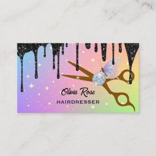 Kapsalon Silver Scissors Beauty Drips Zakelijk Visitekaartje