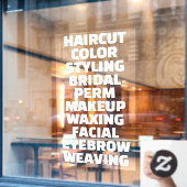 Kapsalon Spa aanpassen Lijst van diensten Groot Raamsticker (Cafe Raam)