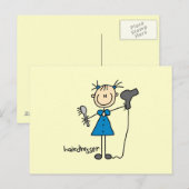 Kapsalon Stickfiguur Briefkaart (Voorkant / Achterkant)