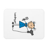Kapsalon Stickfiguur Magneet (Horizontaal)