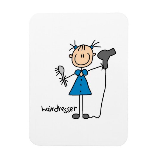 Kapsalon Stickfiguur Magneet (Verticaal)