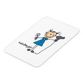 Kapsalon Stickfiguur Magneet (Linkerzijde)