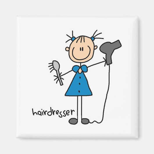 Kapsalon Stickfiguur Magneet (Voorkant)