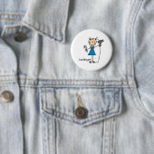 Kapsalon Stickfiguur Ronde Button 5,7 Cm (In situ)