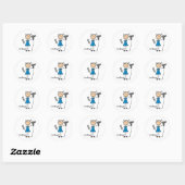 Kapsalon Stickfiguur Ronde Sticker (Vel)