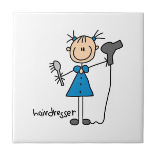 Kapsalon Stickfiguur Tegeltje