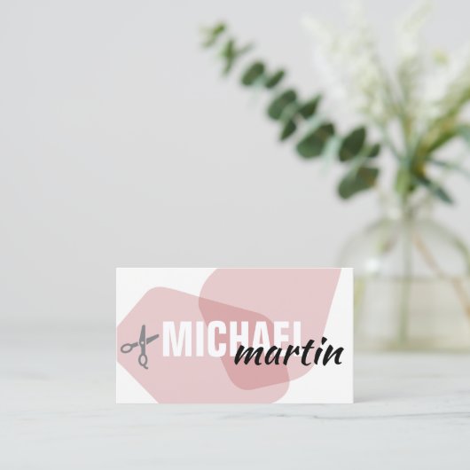 Kapsalon Stylist in Moderne Stijl Visitekaartje (Staand voorkant)