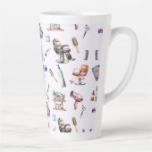 Kapsalon stylist kapsalon gepersonaliseerd latte mok (Rechts)